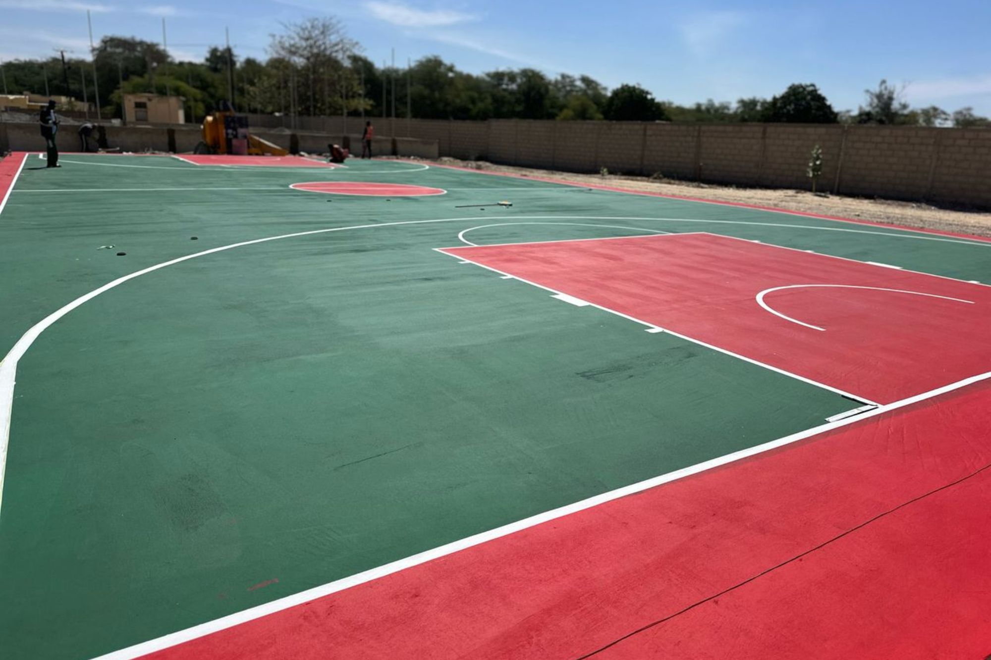 Terrain basket barrage de Diama